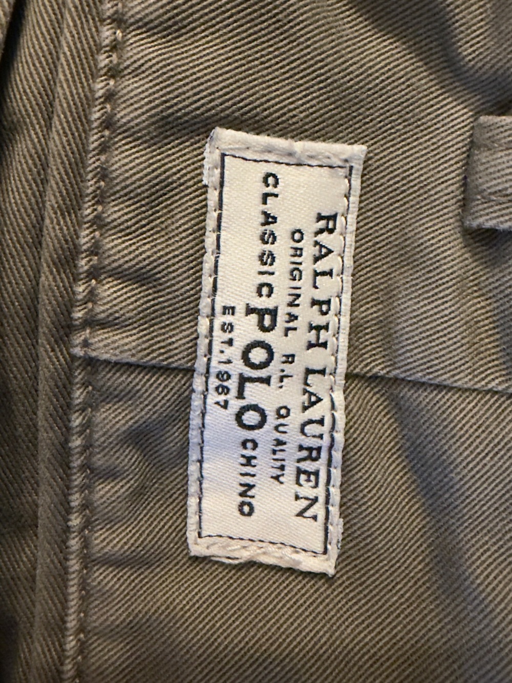 Ralph Lauren Navy and White Label Chino